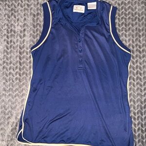EP Pro Tour Tech Shirt.  Sleeveless.  Gold and White piping. Size Medium.